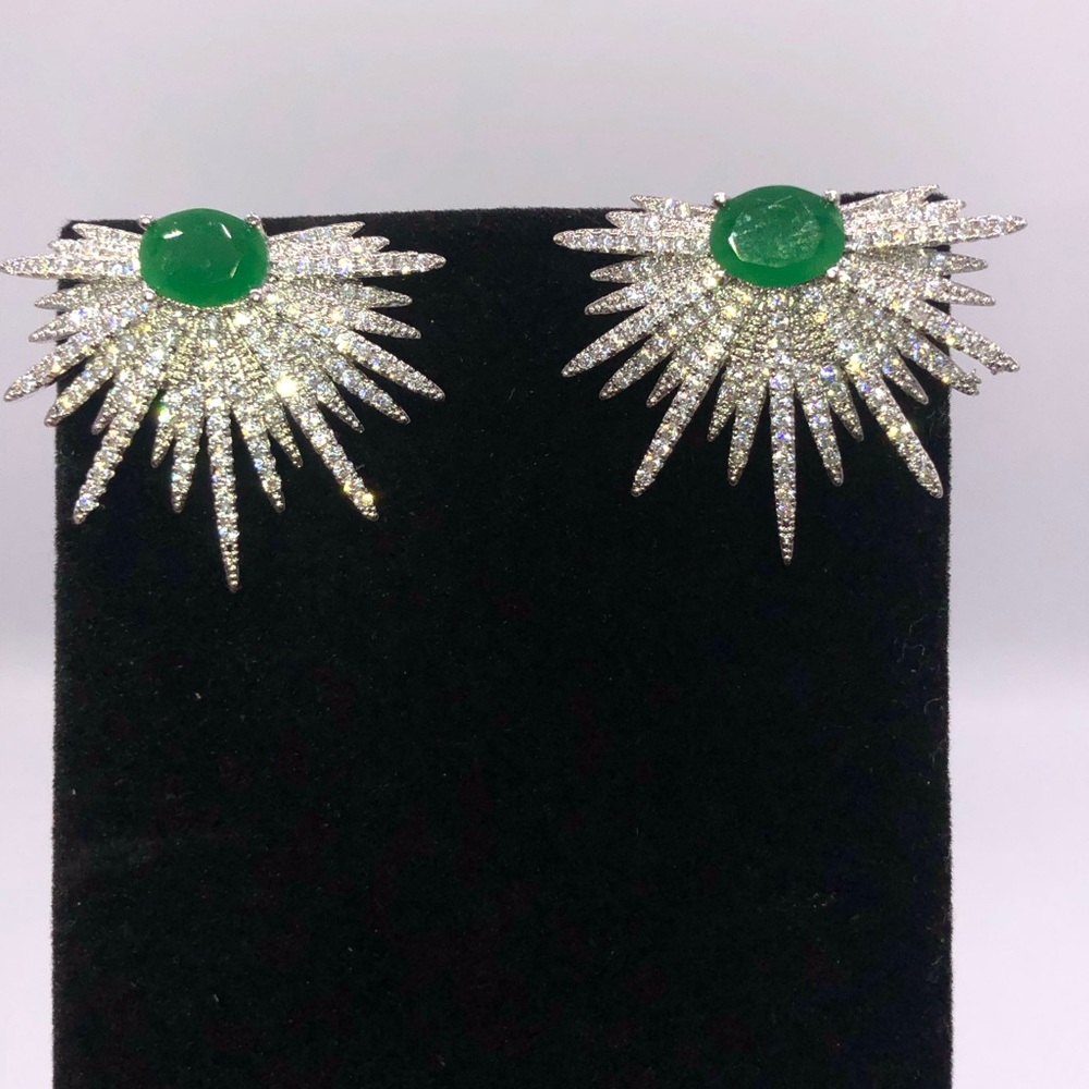3ct Starburst Earrings - Picture 10 of 14